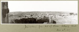 Gerusalemme dal Monte degli Ulivi guardando a ovest, 14 dicembre 1917